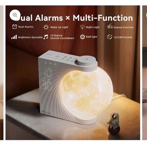 SOLD // Sunrise Alarm Clock Moon Lamp